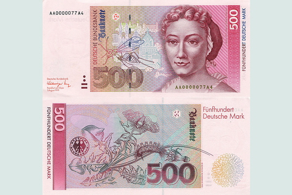 500 Mark Note mit Löwenzahn 500 Mark Note mit Löwenzahn